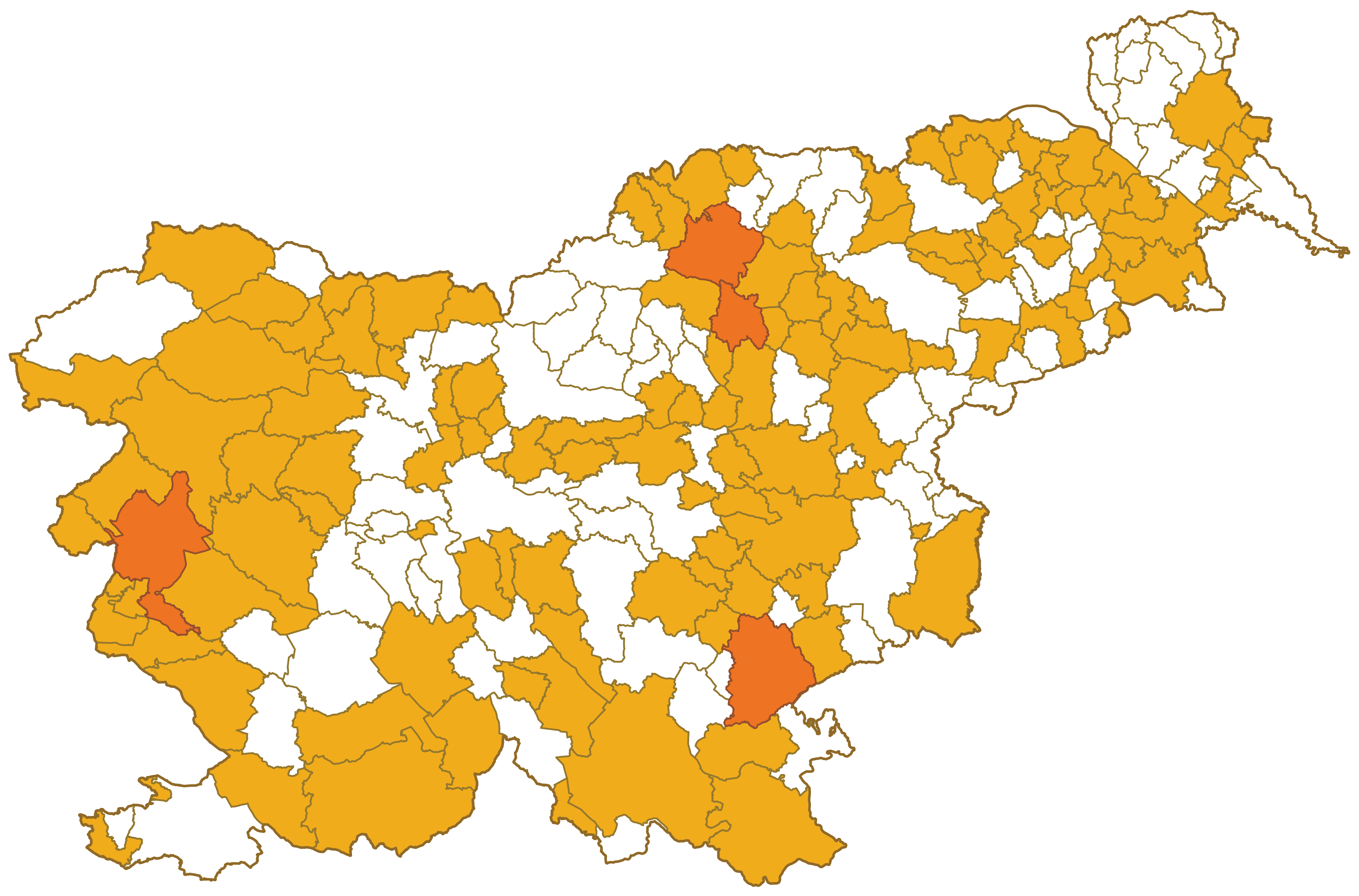 Zemljevid ODOS obcin